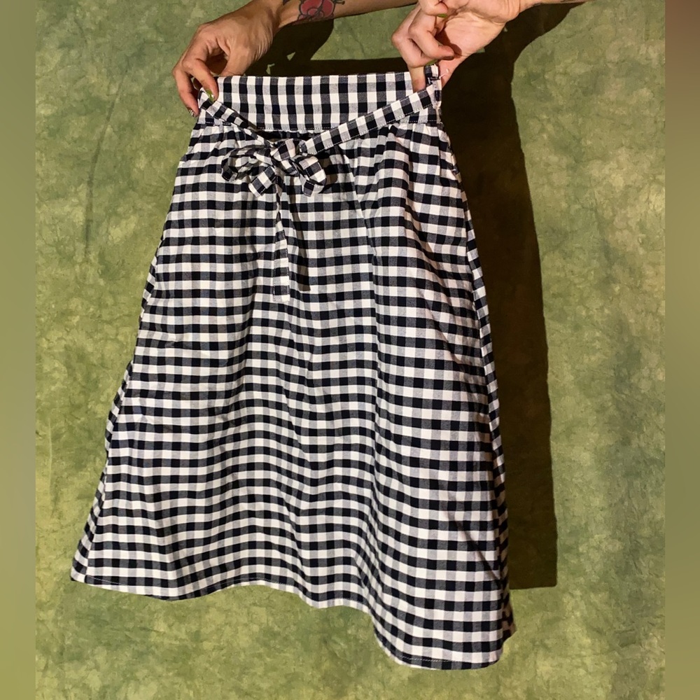 Kids Checkered Skirt w/ Tie
